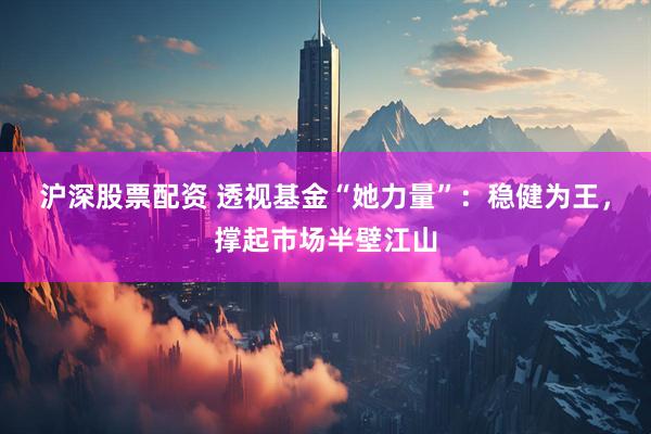 沪深股票配资 透视基金“她力量”：稳健为王，撑起市场半壁江山