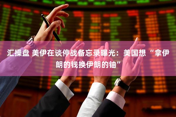 汇操盘 美伊在谈停战备忘录曝光：美国想 “拿伊朗的钱换伊朗的铀”
